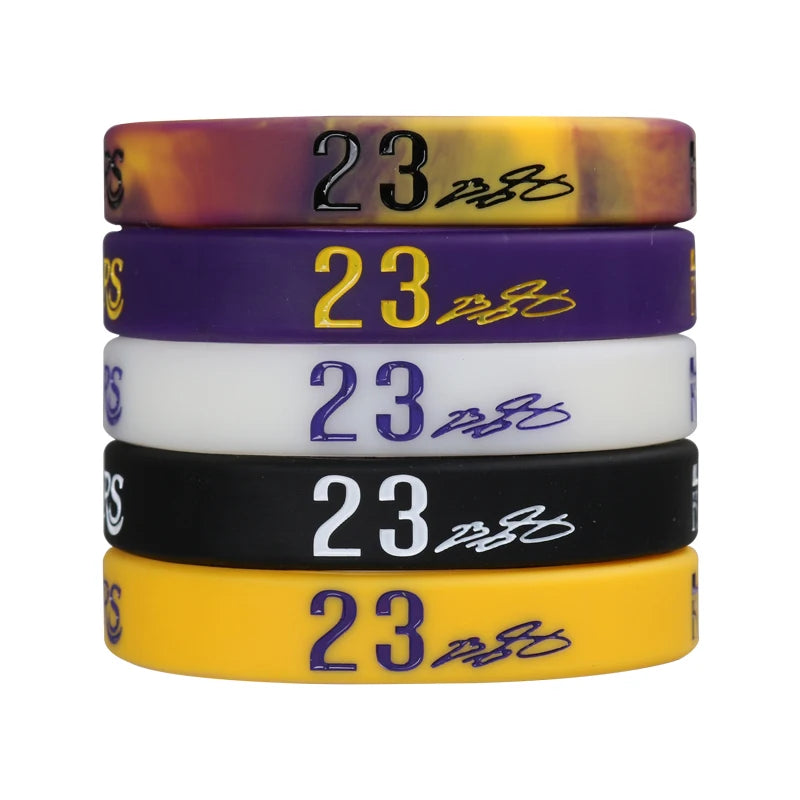 100pcs/lot Basketball Silicone Bracelets Sport Wristbands for Men Basketall Players Bangles