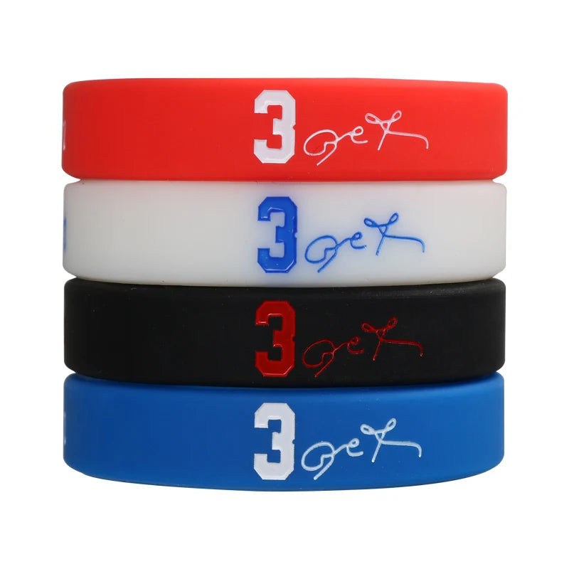 100pcs/lot Basketball Silicone Bracelets Sport Wristbands for Men Basketall Players Bangles