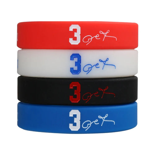 100pcs/lot Basketball Silicone Bracelets Sport Wristbands for Men Basketall Players Bangles