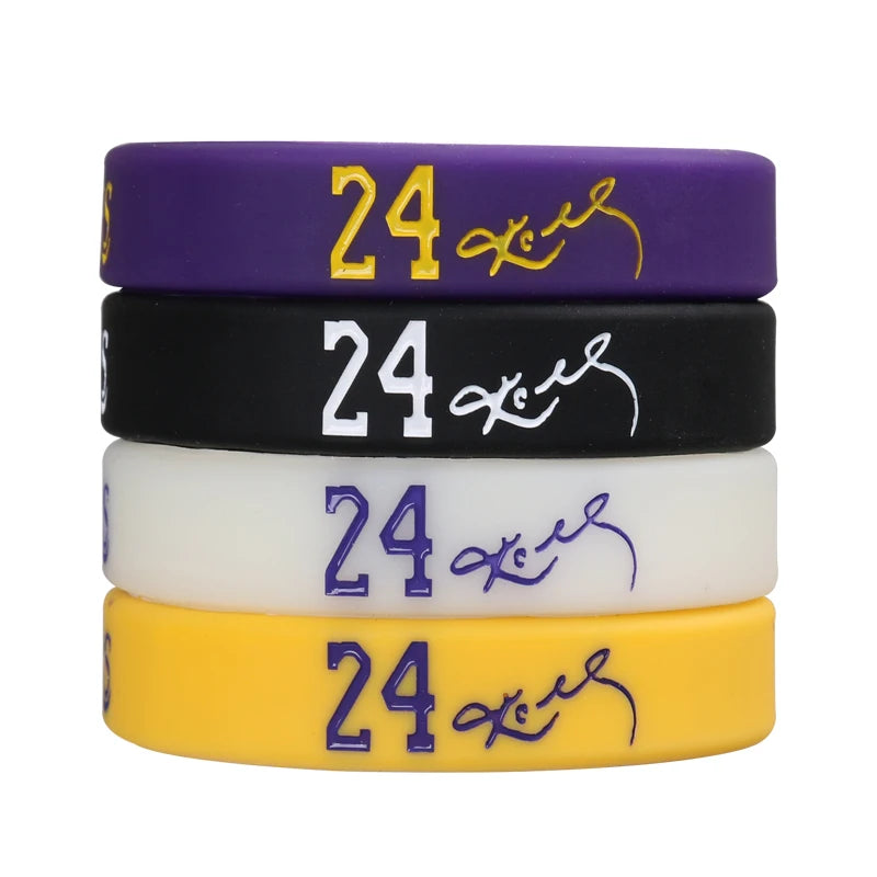 100pcs/lot Basketball Silicone Bracelets Sport Wristbands for Men Basketall Players Bangles