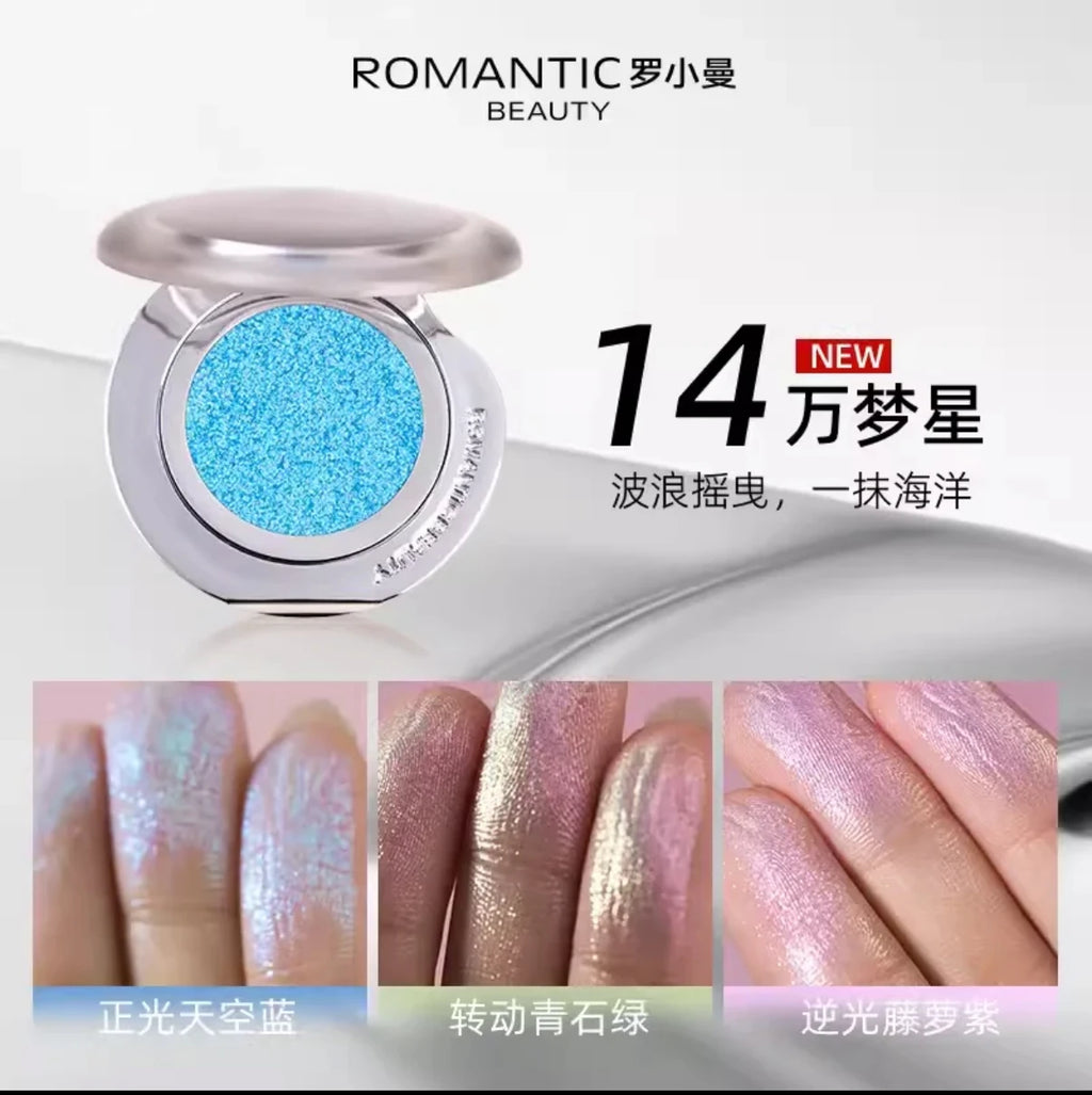 RMT High Gloss Chameleon Highlight Matte Purple Fine Powder Cream Blusher Shiny Face Brightening Integrated Plate ROMATIC Makeup