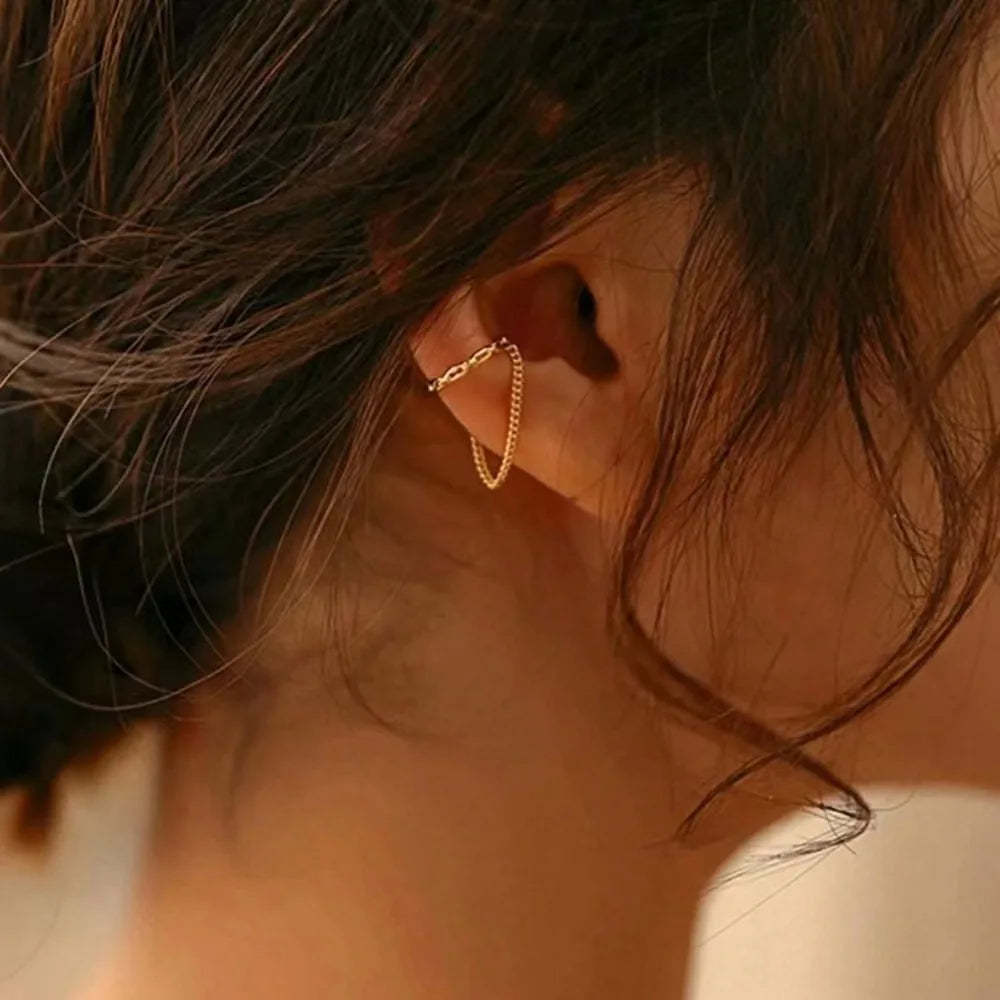 1 Pc 2025 Fashion Minilist No Piercing Ear Cuff Earrings for Woman Fake Piercing Earcuff Clips Earrings for Women Cuffs Jewelry