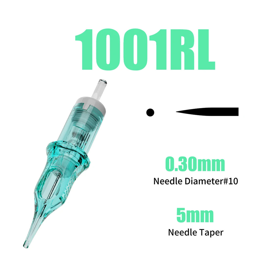 Dragonhawk PRO Tattoo Cartridge Needles 0.3mm RL Round Liner Upgraded version of Tattoo Needle