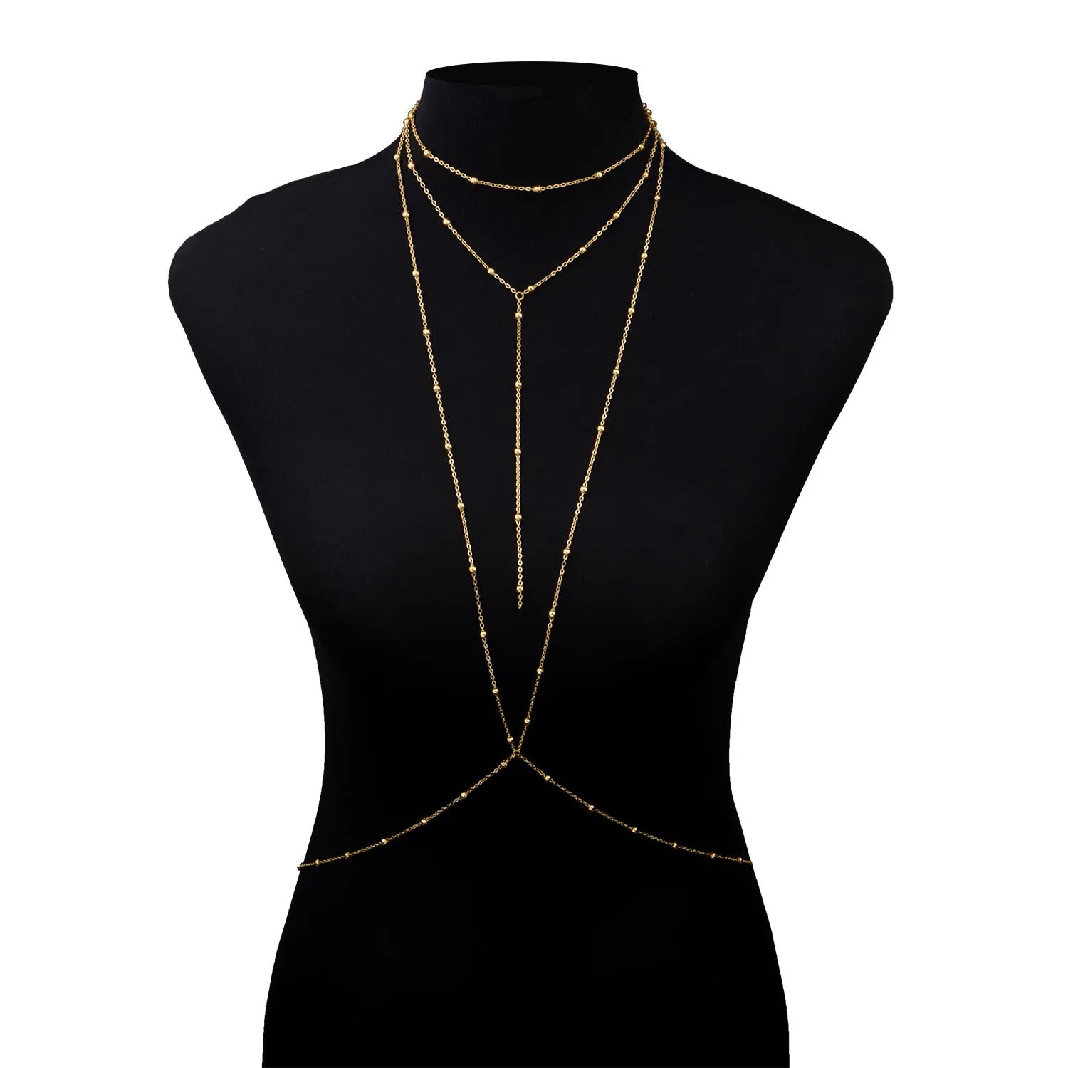 New Sexy Fashion Swimsuit Bra Body Chain Ladies Body Bead Chain Accessories BD7016