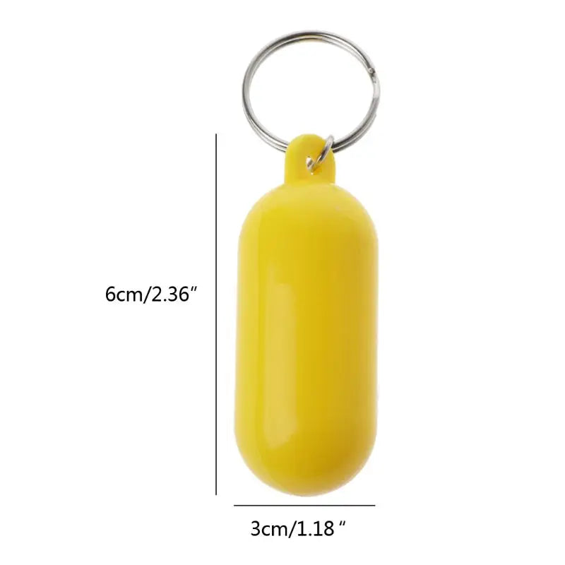 Swimming Drifting Beach Yellow Floating Keychain Swimming Marine Sail for Key Float Rings Floating Foam Ellipse for Key Chain