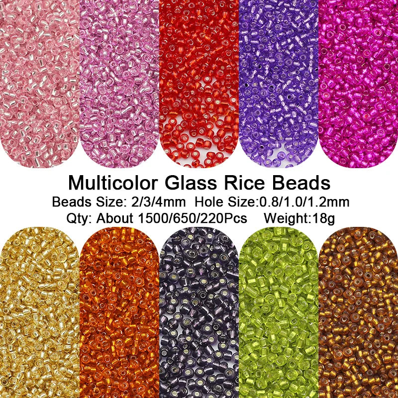 2/3/4mm Miyuki Glass Seed Beads Japanese 11/0 Waterproof Glass Spacer Loose Beads for Jewelry Making DIY Bracelet Sewing 18g/lot