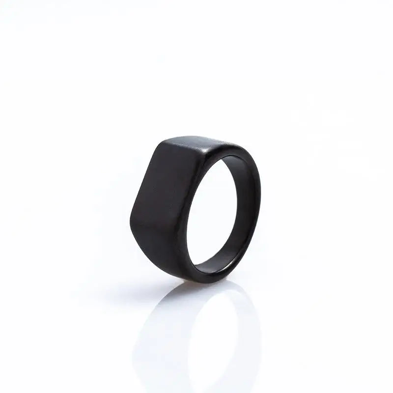 Jiayiqi Classic Frosted/Smooth Tops Men's Rock Punk Rings Cool Fashion Individuality Signet Ring For Women Man Party Jewelry