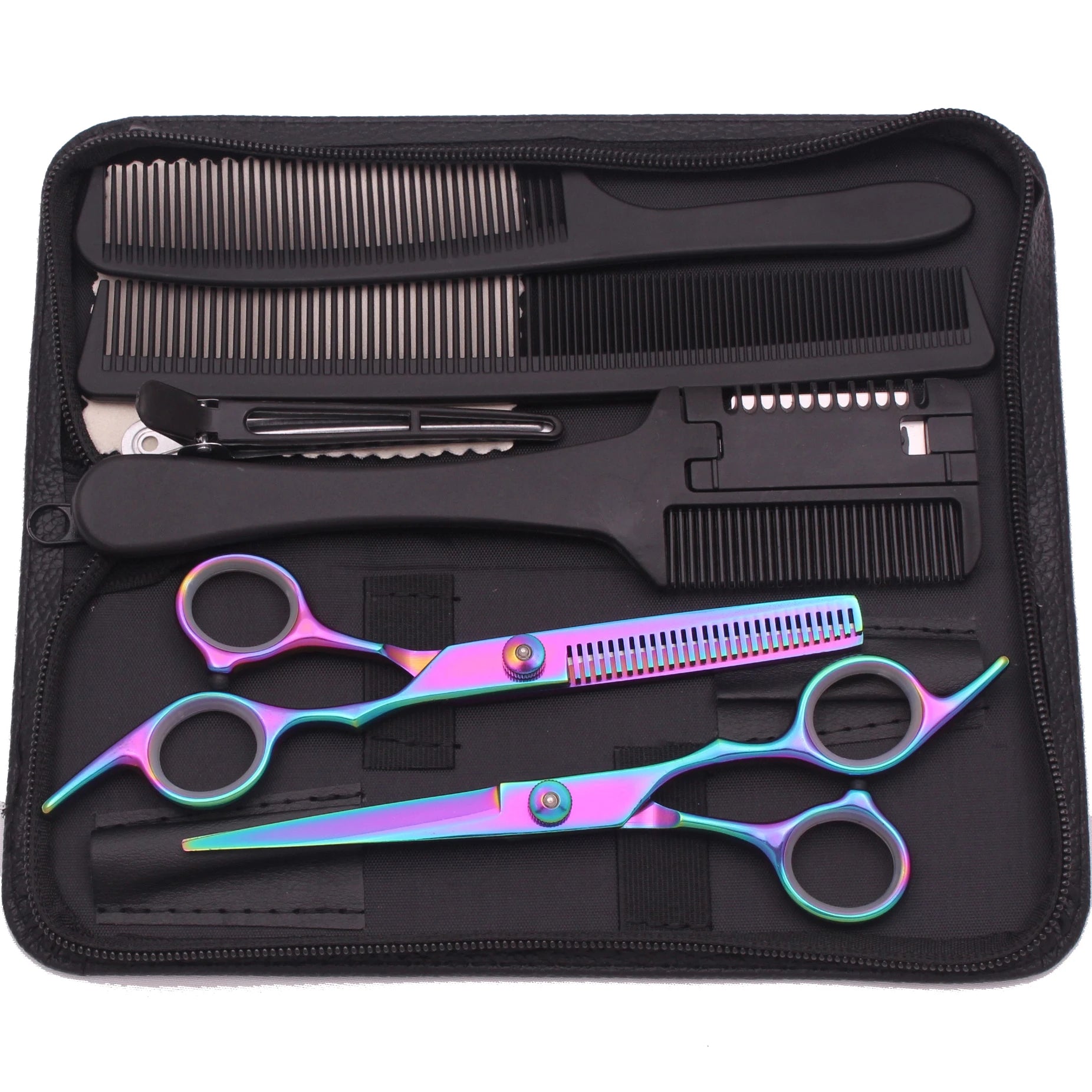 6.0'' Hair Scissors Professional Cutting Shears Thinning Hairdressing Haircut Comb Razors Sets Salon Barber & Home Dropshipping