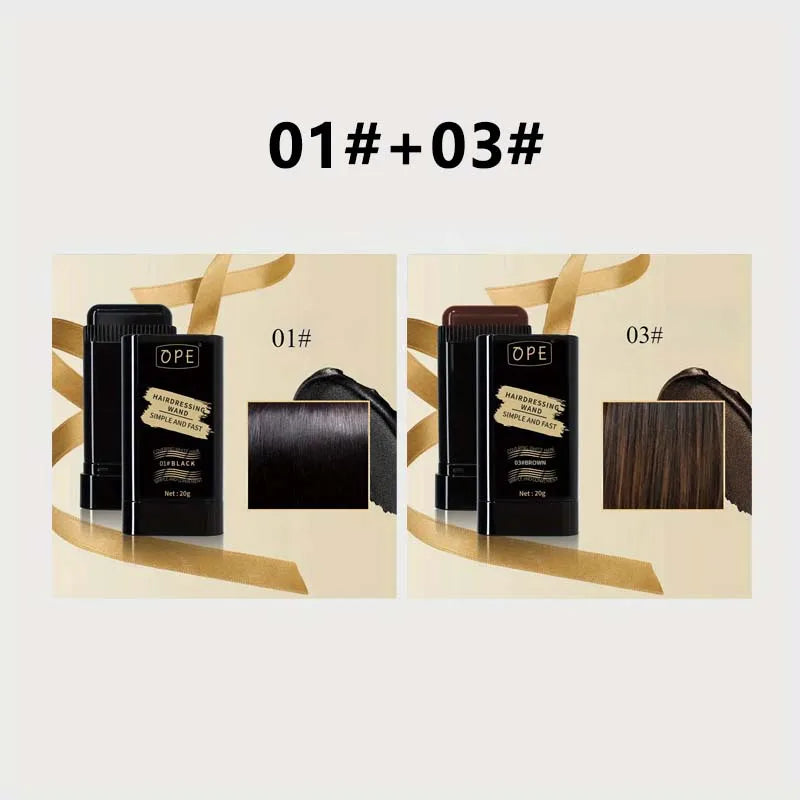 20g quick hair dye stick - permanent coverage, long-lasting effect, portable applicator brush design, touch up the color at home