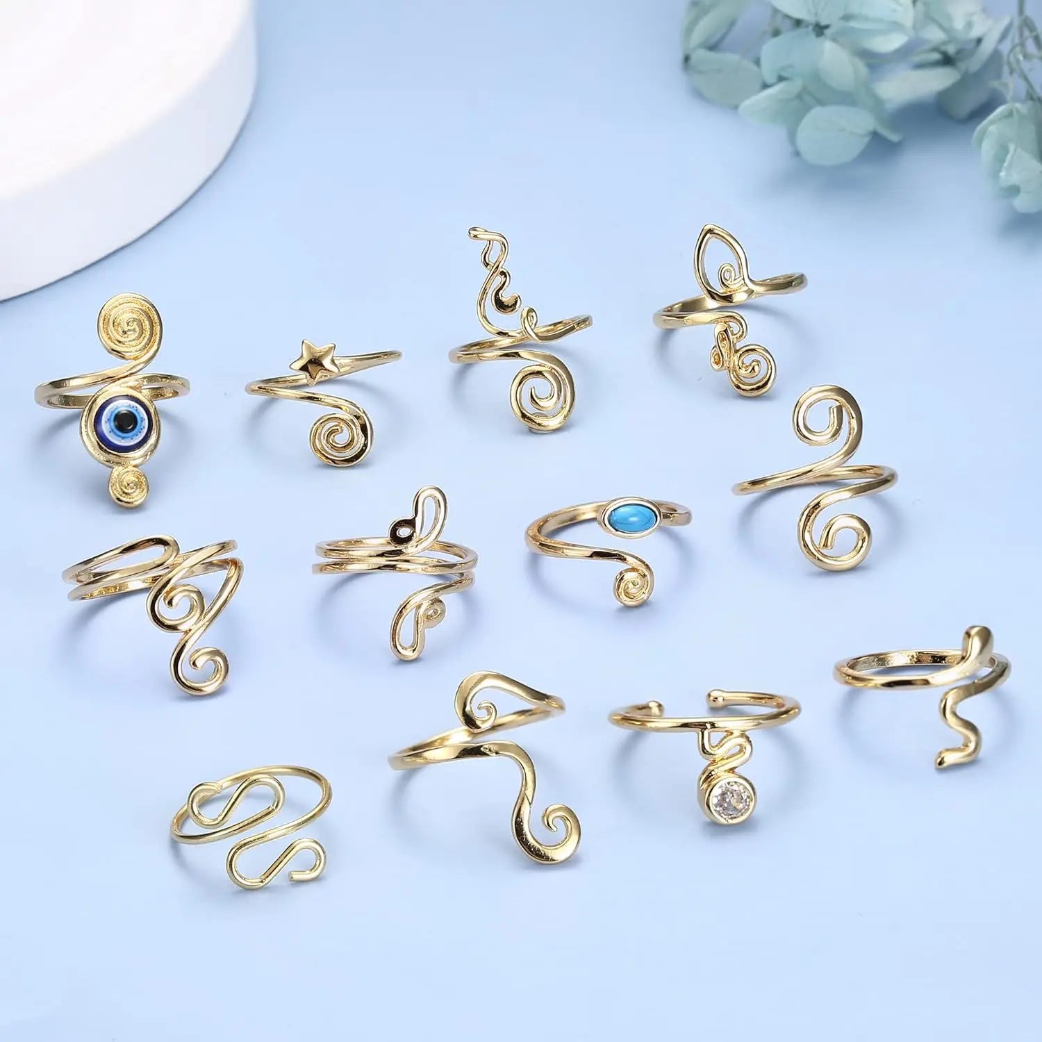 3Pcs Adjustable Toe Rings for Women Open African Toe Rings Summer Beach Foot Jewelry