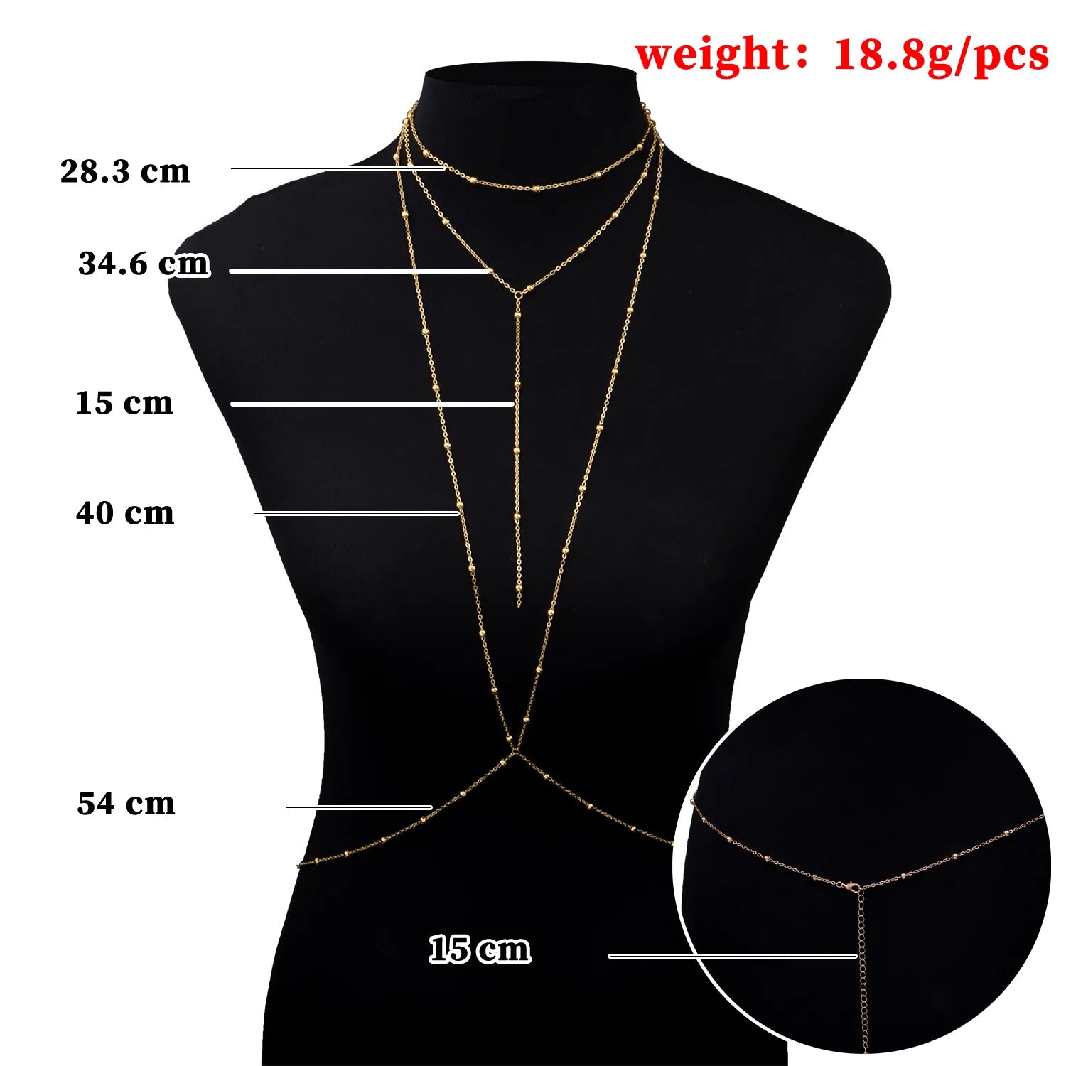 New Sexy Fashion Swimsuit Bra Body Chain Ladies Body Bead Chain Accessories BD7016