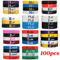 100pcs/lot Basketball Silicone Bracelets Sport Wristbands for Men Basketall Players Bangles
