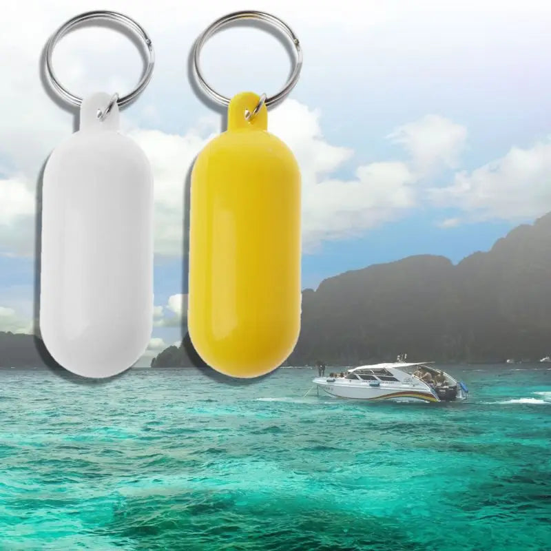 Swimming Drifting Beach Yellow Floating Keychain Swimming Marine Sail for Key Float Rings Floating Foam Ellipse for Key Chain