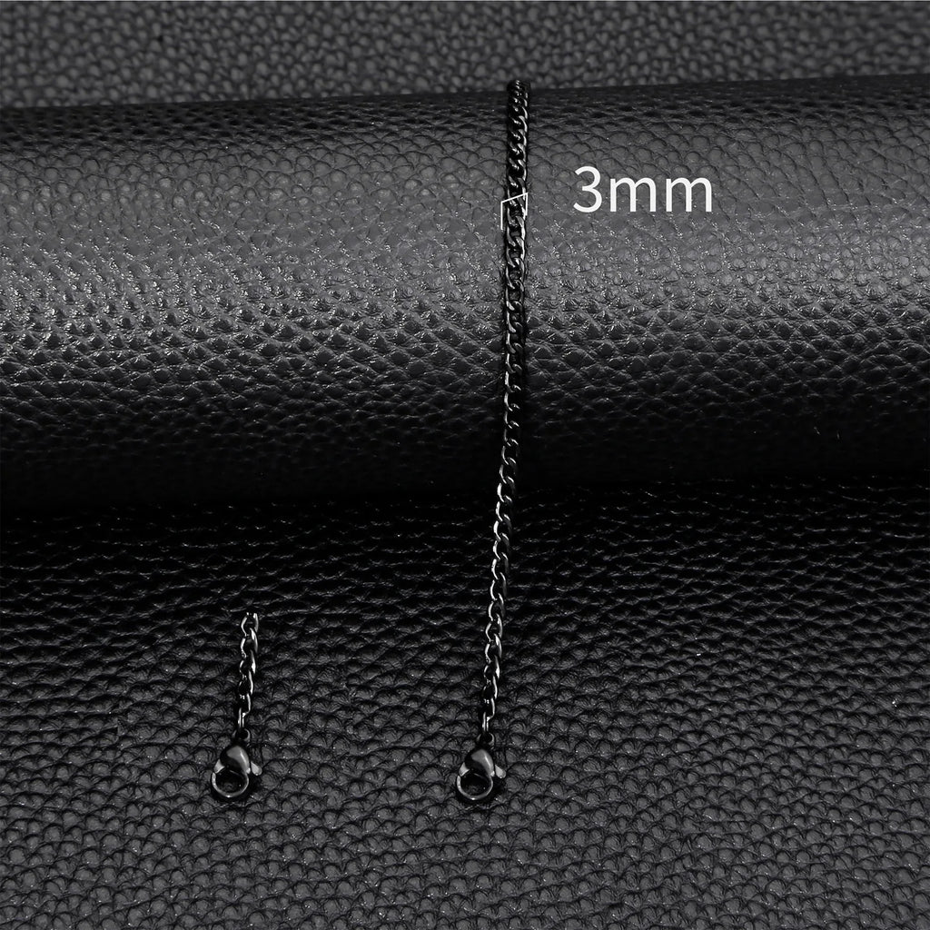 Hip Hop Stainless Steel Cuban Chain Bracelet For Women 3 5 7 mm Simple Stainless Steel Men Bracelet Gold Color Jewelry