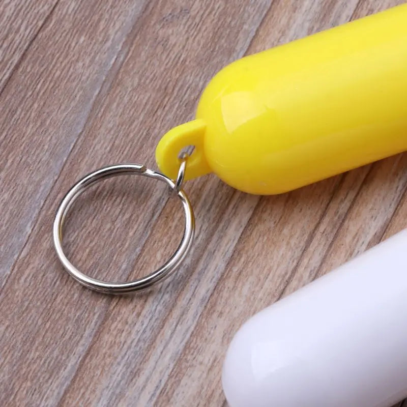 Swimming Drifting Beach Yellow Floating Keychain Swimming Marine Sail for Key Float Rings Floating Foam Ellipse for Key Chain